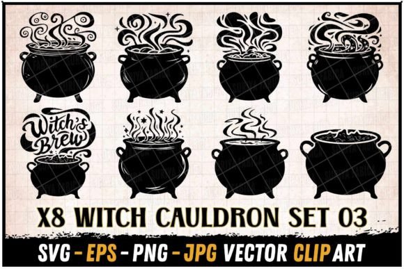 Download Witch Cauldron Brew Silhouette Bundle 3 - Brew Collection