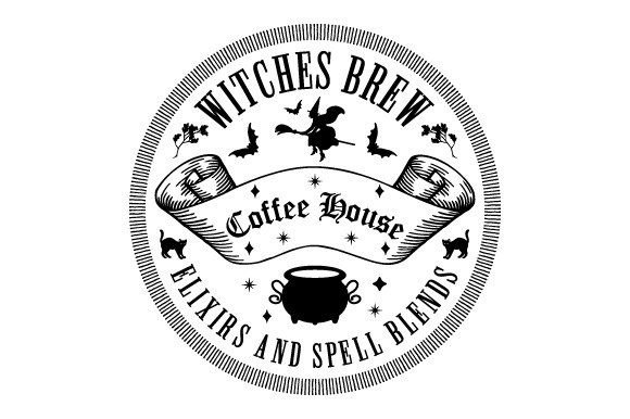Download Vintage Witches Brew Coffee EPS SVG PNG - Brew Collection