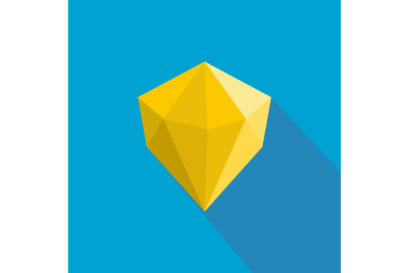 Download Multifaceted Adamant Icon, Flat Style. - Multifaceted Collection