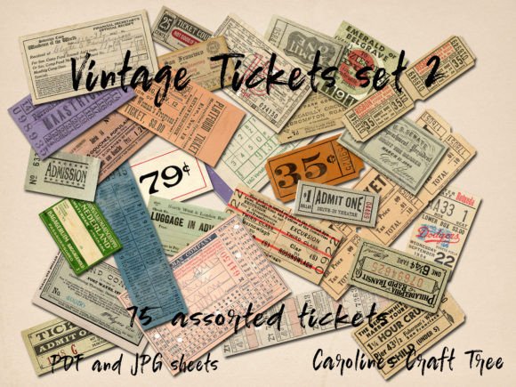 Download Vintage Tickets Set 2 - Premium Resources