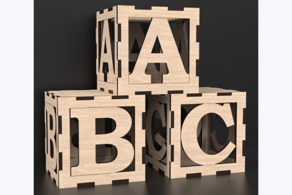 Download Laser Cut Alphabet Blocks Svg Files - Premium Bundle