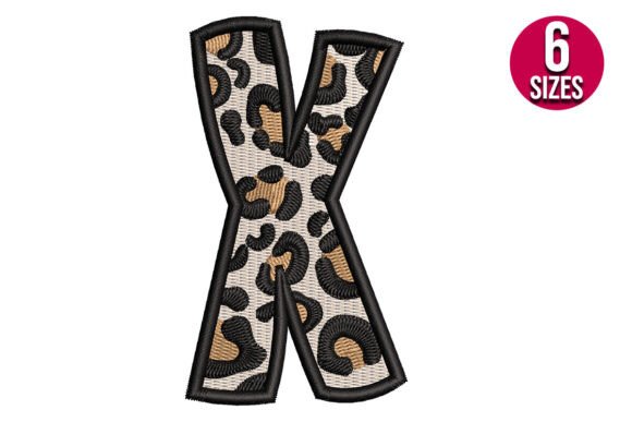 Download Leopard Print Alphabet Font Letter X - Print alphabet font Collection