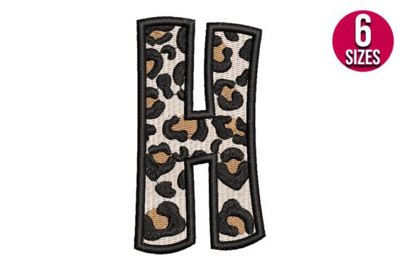 Download Leopard Print Alphabet Font Letter H - Print alphabet font Collection
