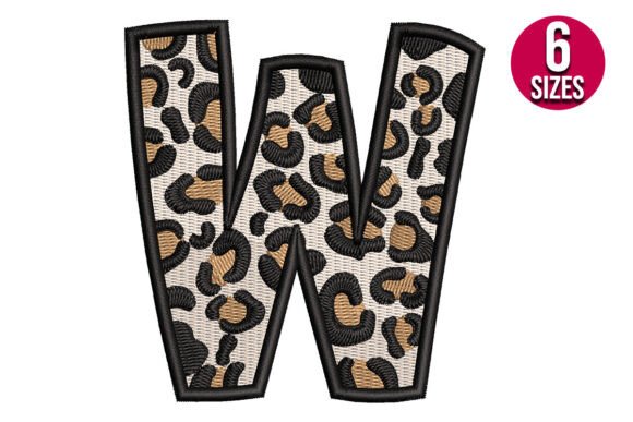 Download Leopard Print Alphabet Font Letter W - Print alphabet font Collection