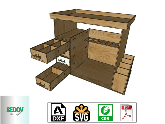 Download Laser Cut Tool Desk Organiser Craft Box - Craft Collection