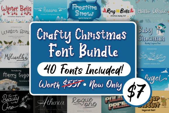 Download Crafty Christmas Font Bundle - Craft Collection