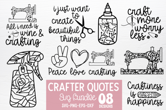 Download Crafter Quotes SVG Bundle - Craft Collection