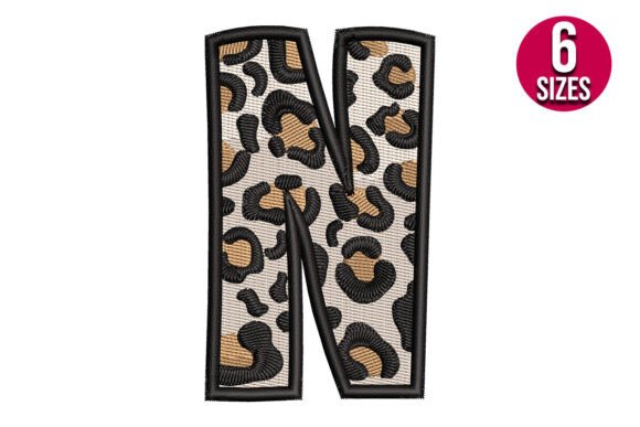 Download Leopard Print Alphabet Font Letter N - Print alphabet font Collection