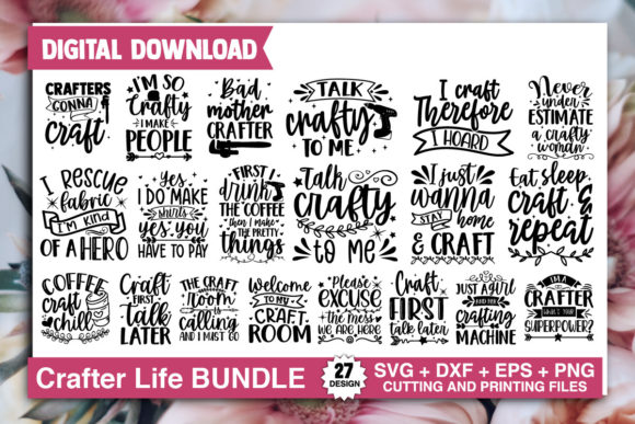 Download Crafter Life SVG Bundle - Craft Collection