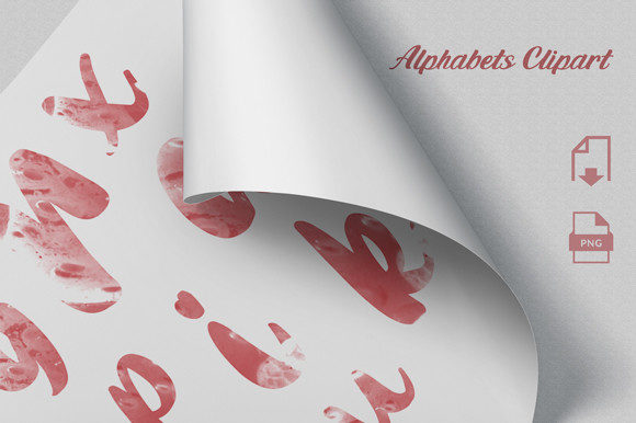 Download Lowercase Strawberry Watercolor Alphabet - Lowercase Collection